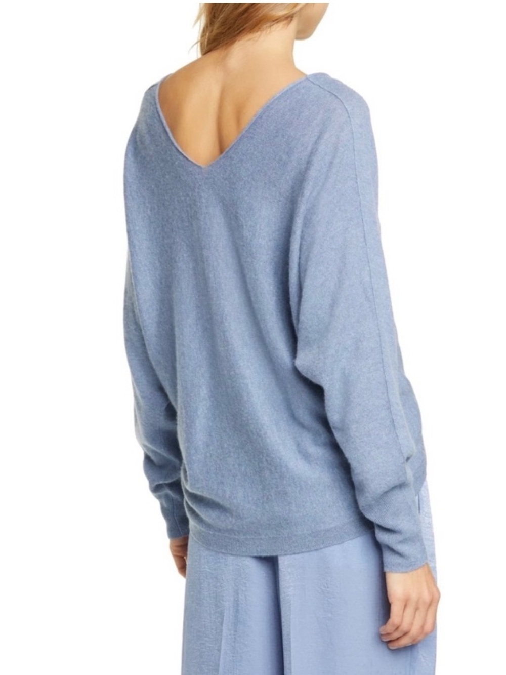 Vince Cashmere Linen Sweater in Sky Graphite - Picture 3 of 8